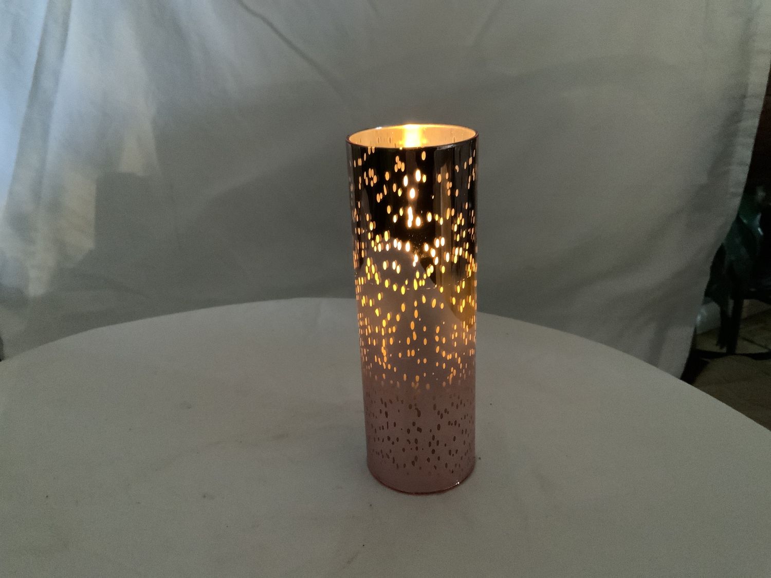 LED Candle, Mercury Slim Pillar 2x5 Pink Rem