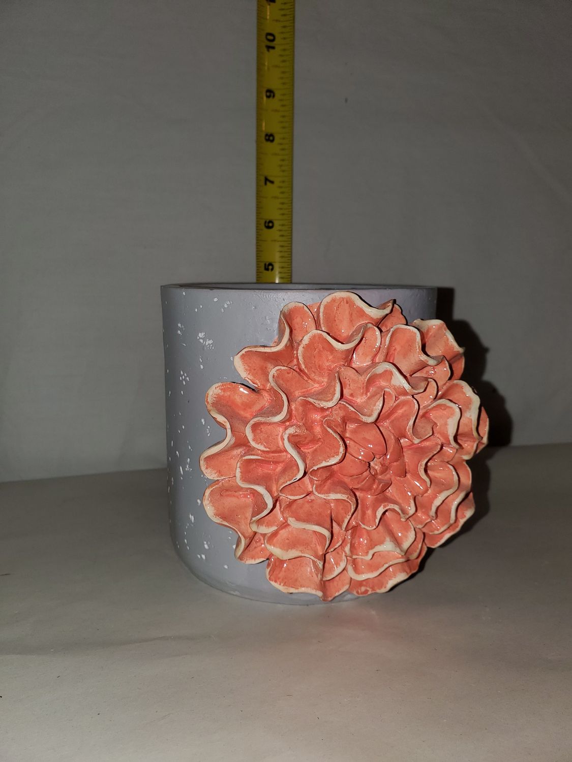 Planter, Orange 3D Succulent ceramic