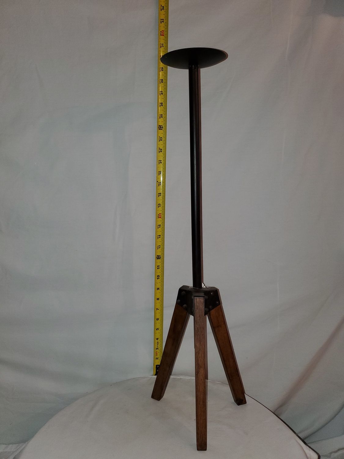 Candle Holder, Iron Wood 28"