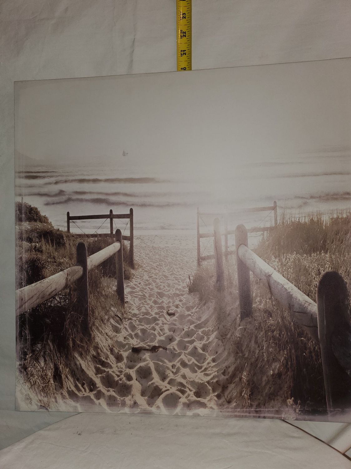 Canvas, Beach Print 19x19
