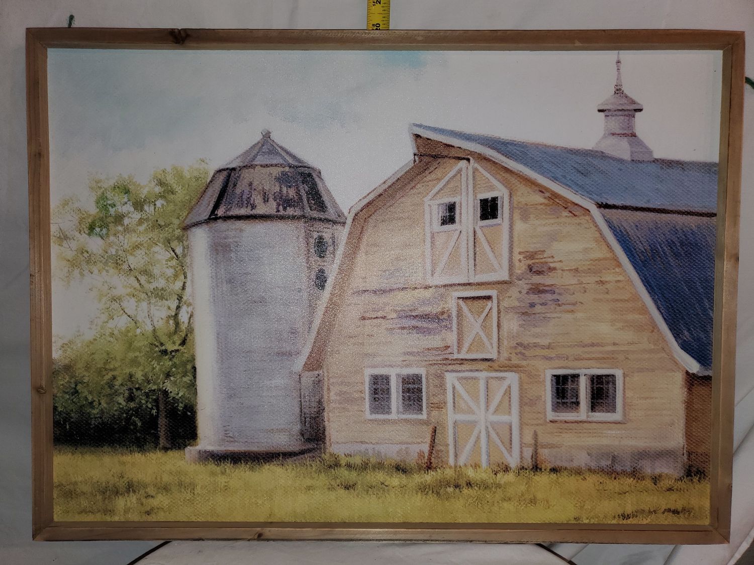 Wall Decor, Canvas Barn wood frame