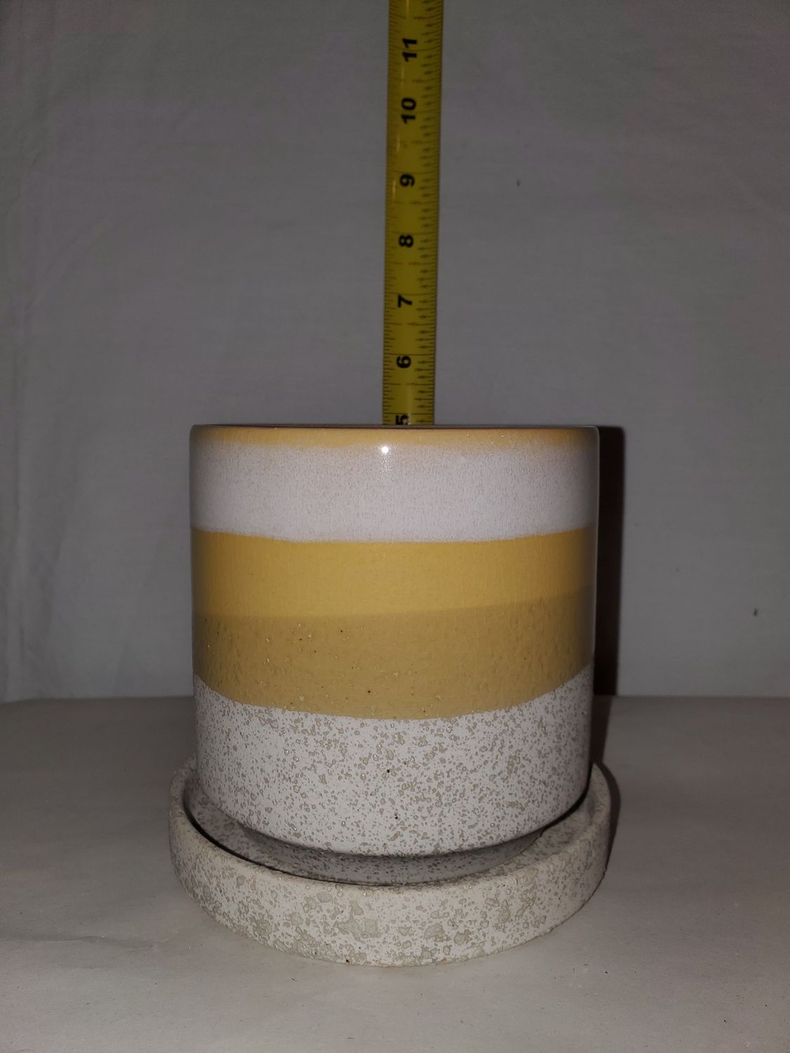 Pot w/Saucer Boombastic 5" ceramic