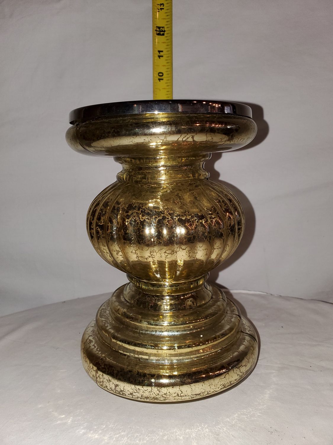 Candle Holder, Revolving LED 7" mercury