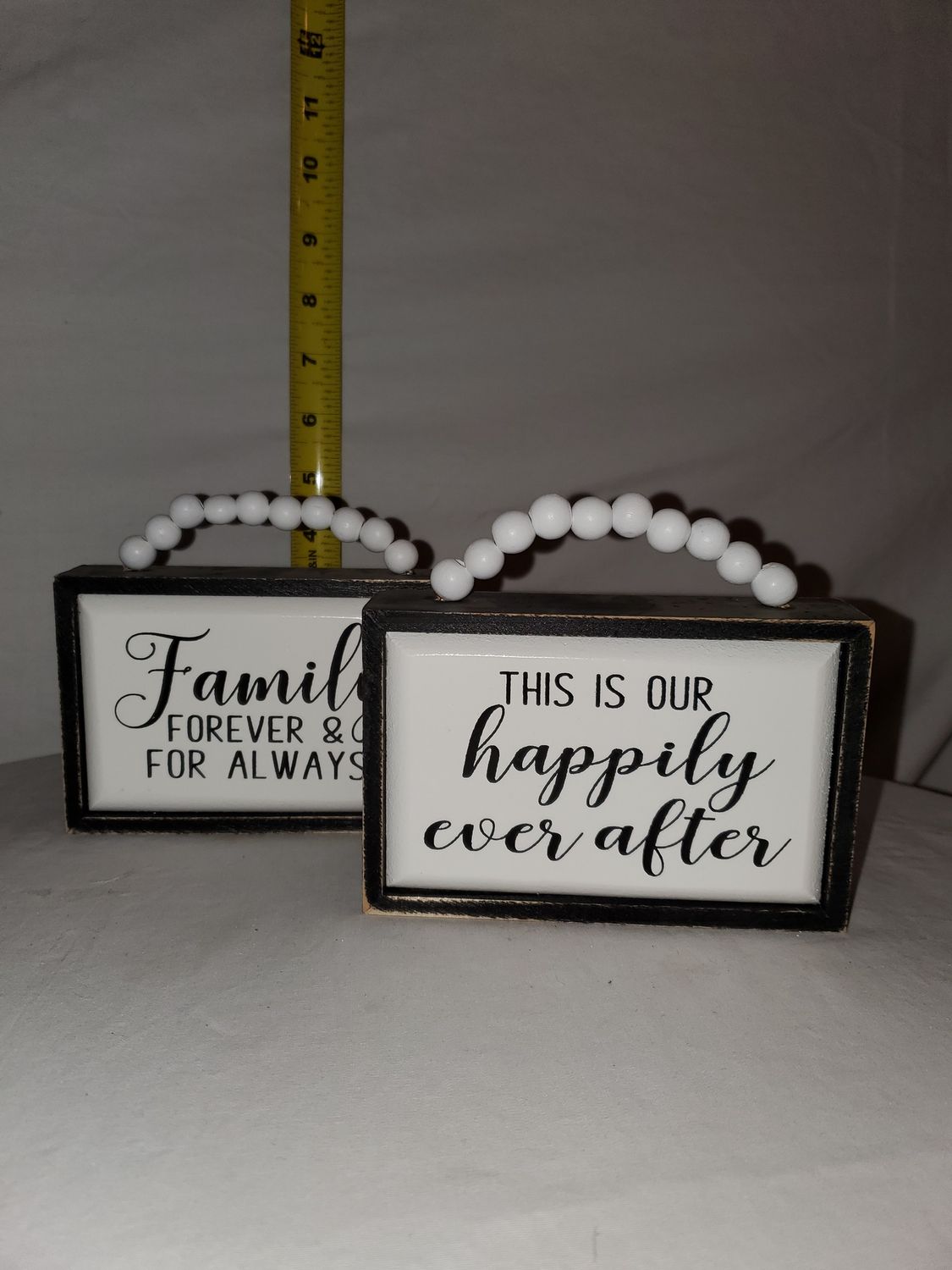 Box Sign w/Blessing Beads