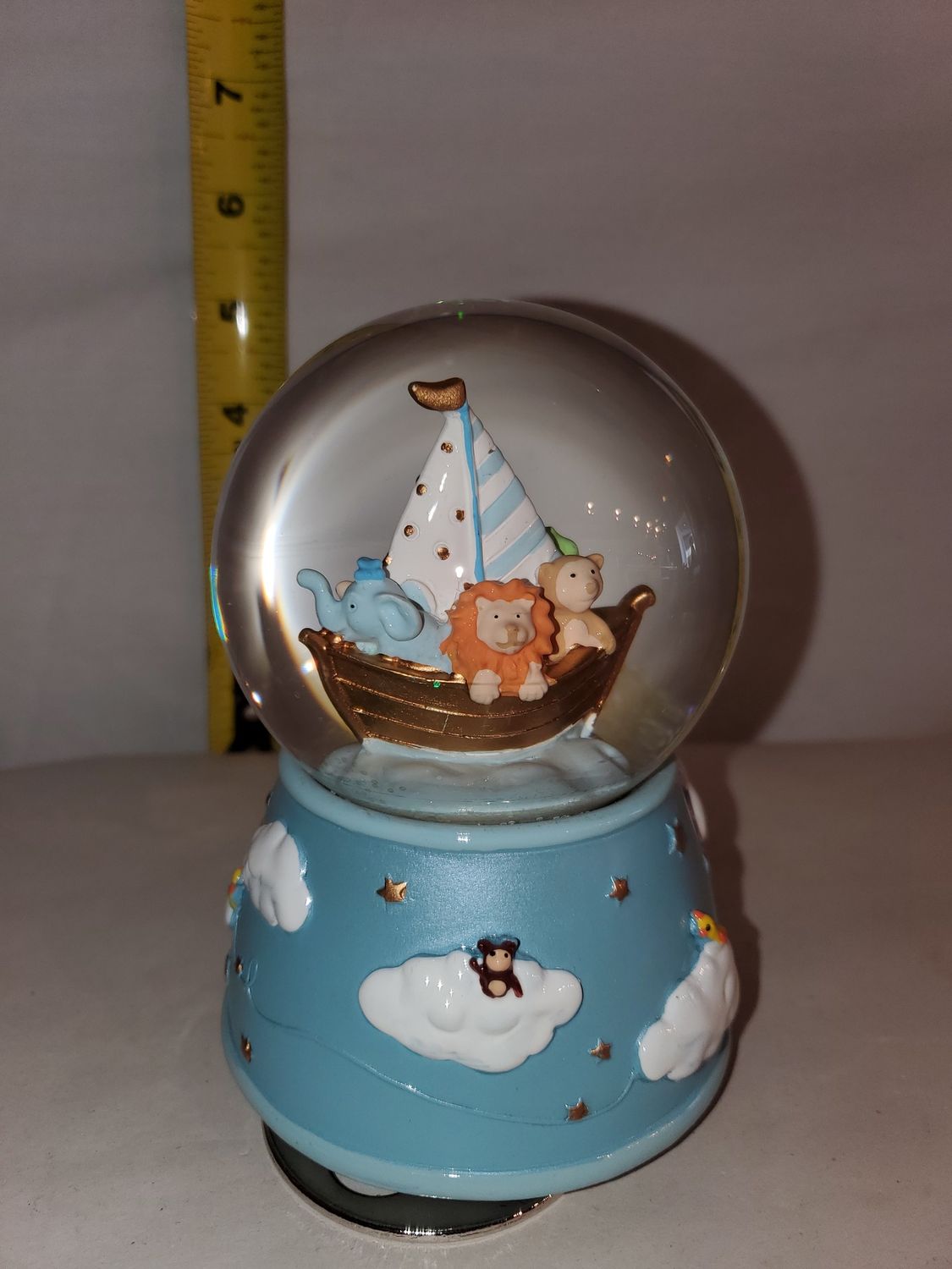 Snow Globe, Animals/Ark Music 5"blue wndup