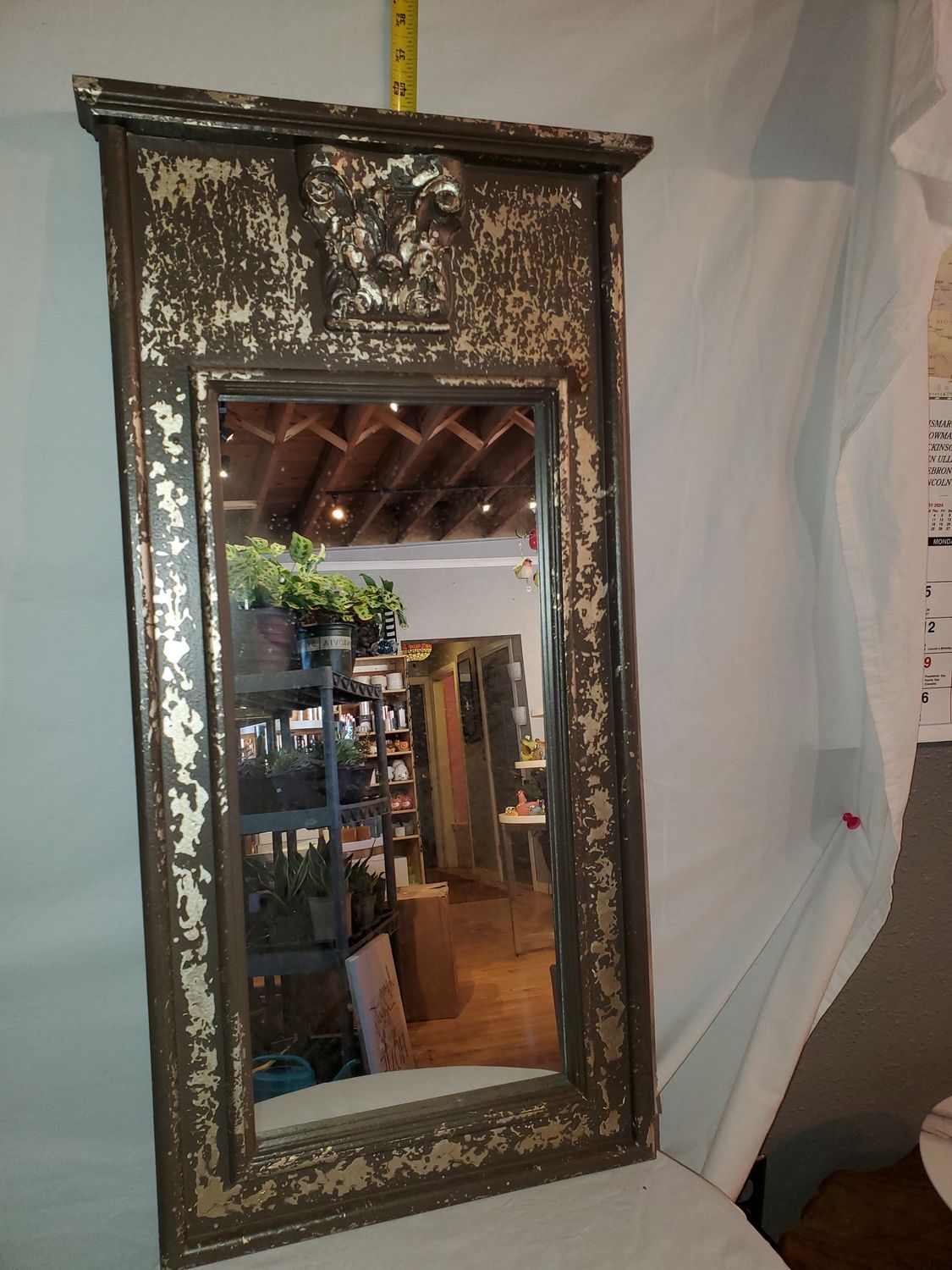Mirror, Distressed Wood 16x34 Brwn