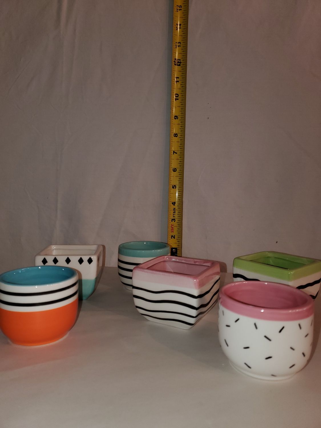 Planter, Mini Patterned Colorful 6 ass't