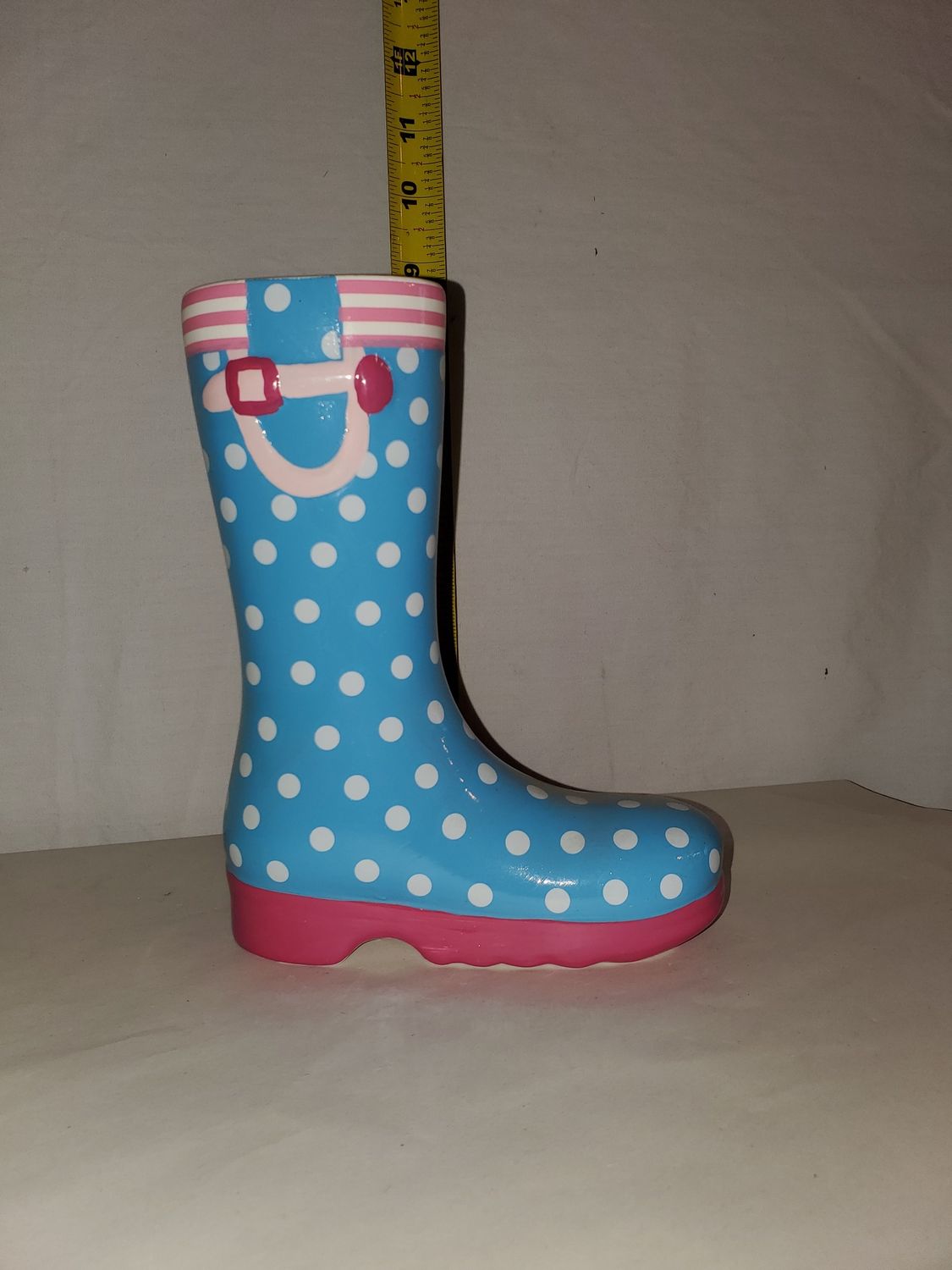 Vase, Rain Boot polka dot