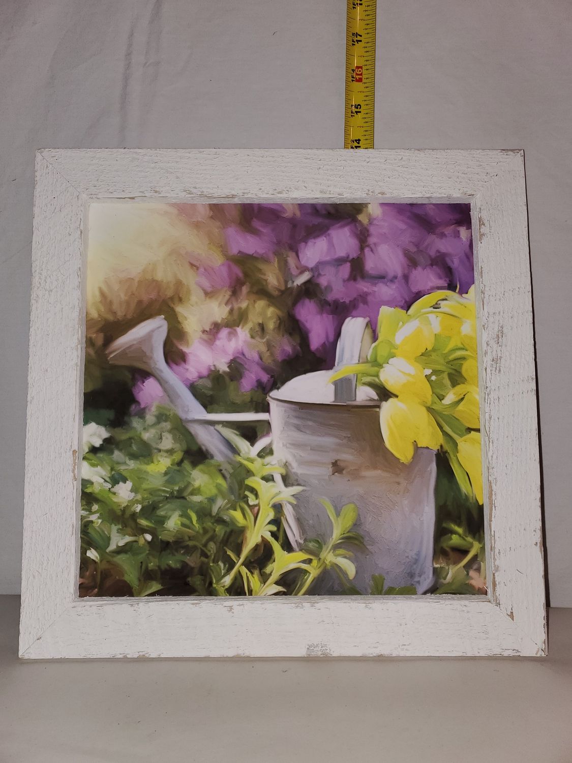 Picture, Tulips/Water Can 14x14 wd frm
