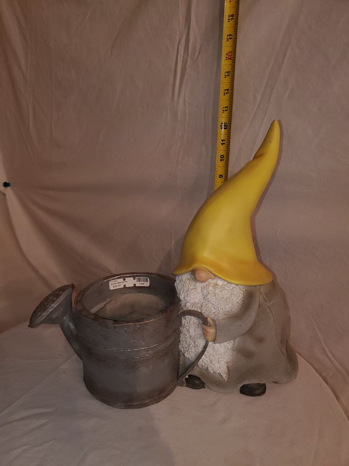 Gnome Watercan Planter 14&quot; resin