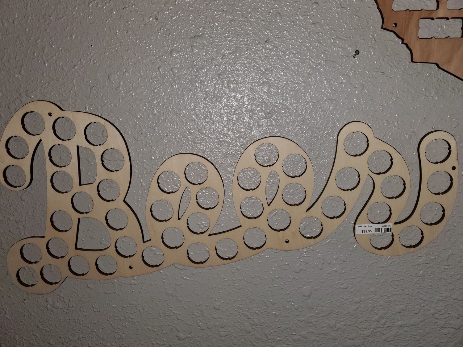 Beer Cap, B e e r wood word