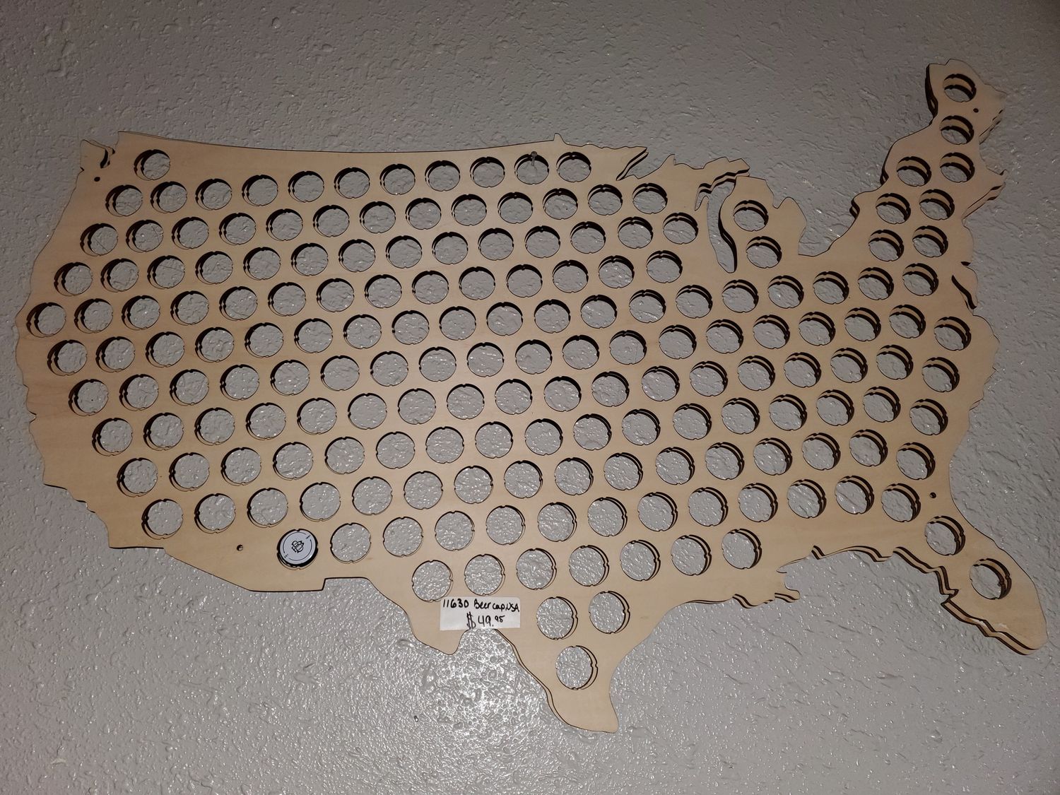 Beer Cap, USA wood