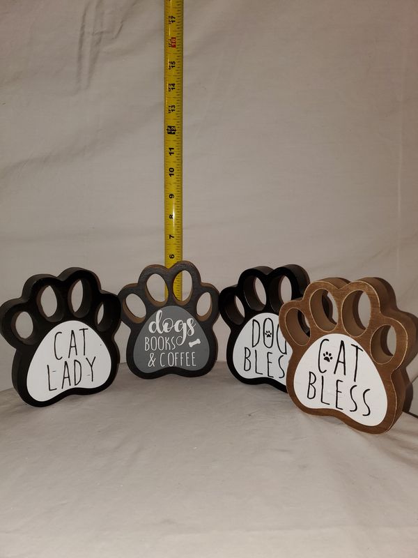 Sign,  Paw-Shaped 4 ass&#39;t
