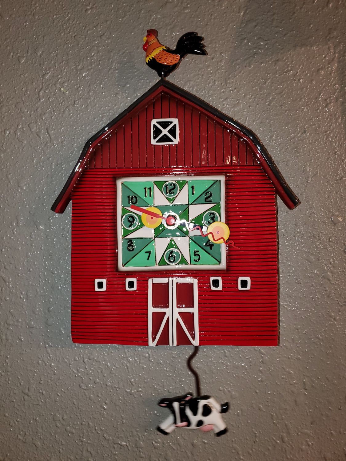 Clock, Barnyard wall