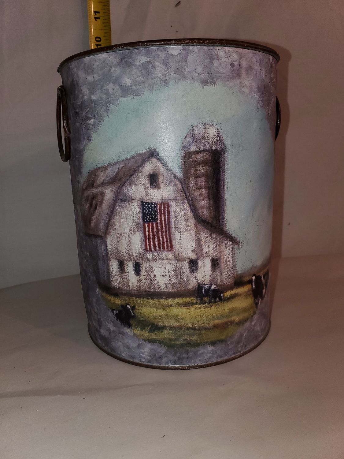 Bucket, Farm &amp; Flag metal