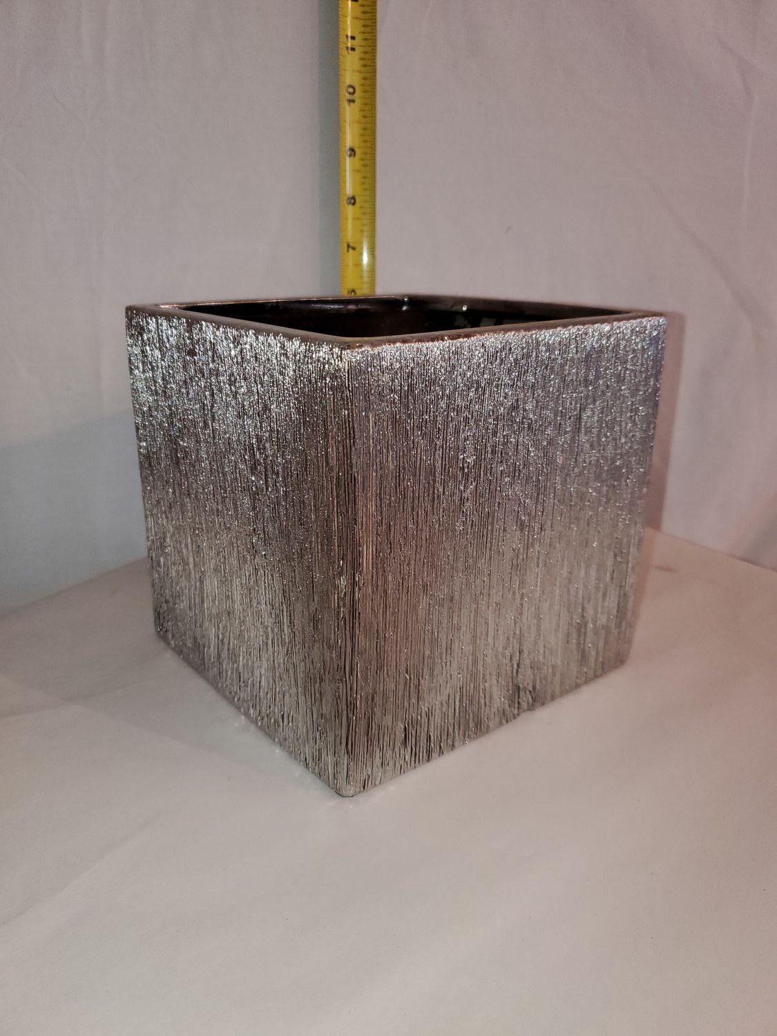 Container, Silver Cube 6"