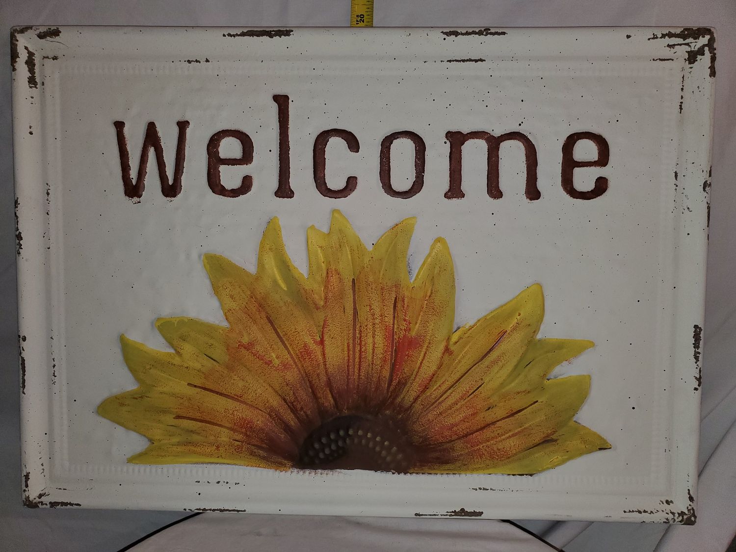 Wall Decor, Sunfl Welcome metal