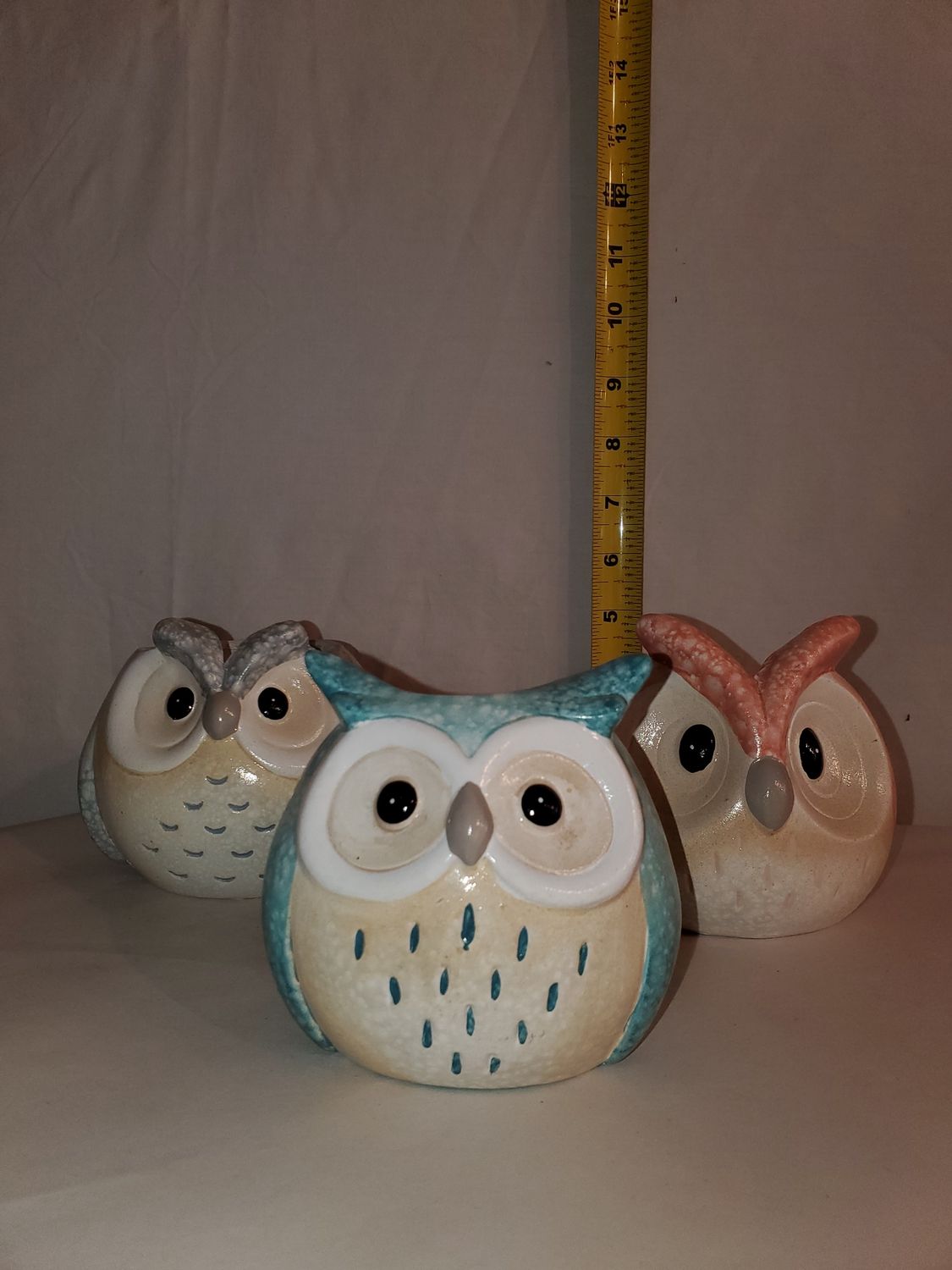 Planter, Owl 3 asst clrs