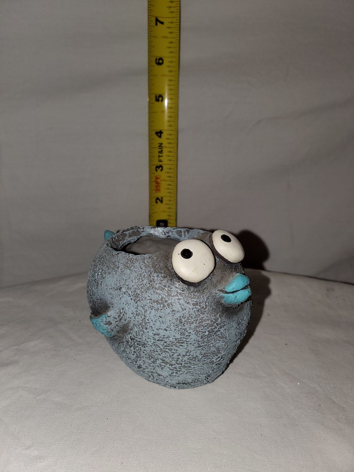 Planter, Bubbles Fish blue