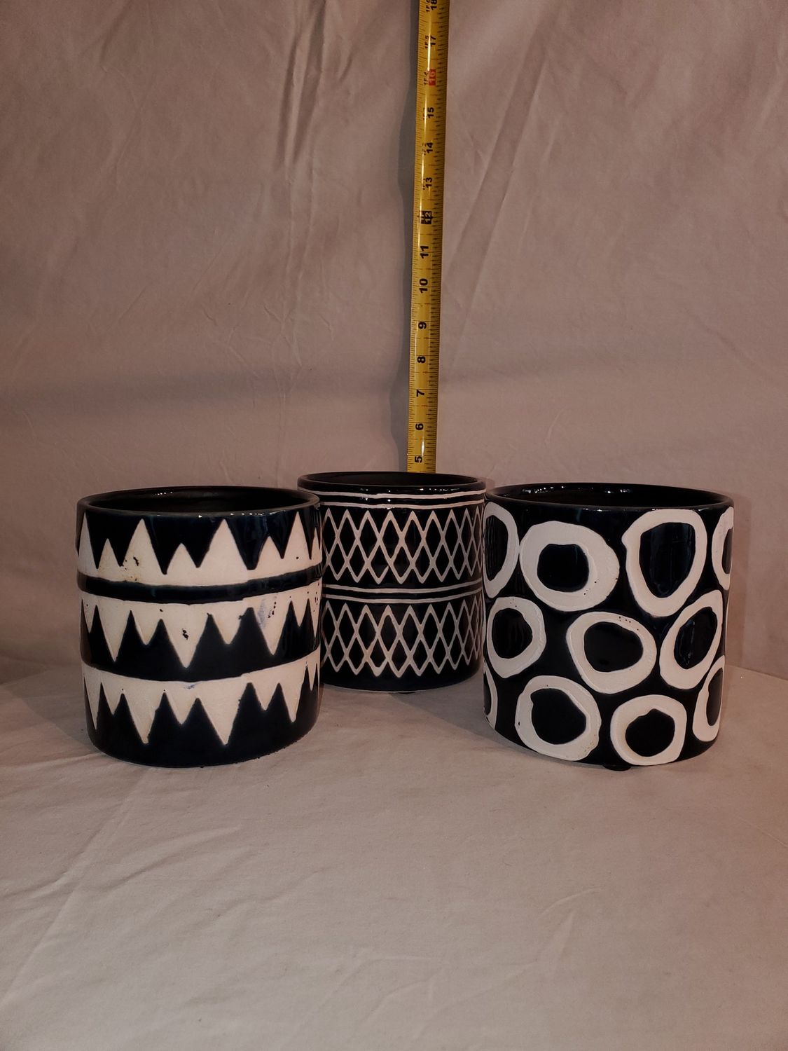 Planter, Navy Ceramic ass't