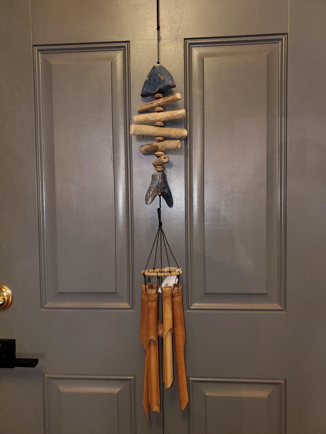 Wind Chime, Blue Bone Fish bamboo