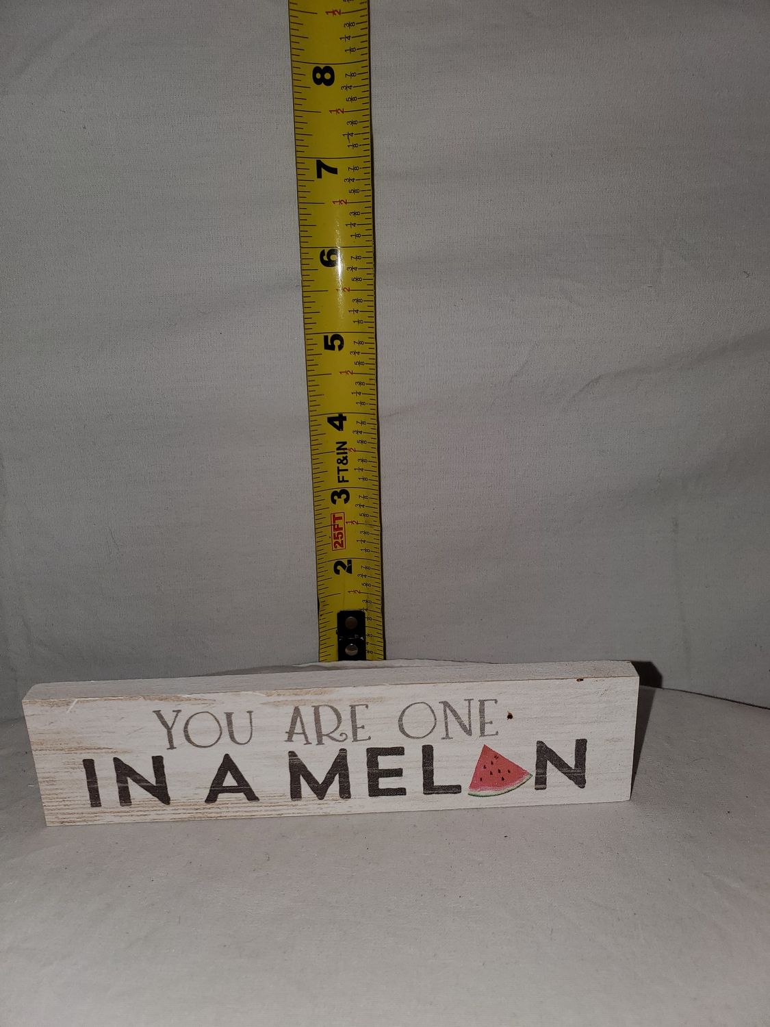 Sign, One In Melon 6x1.5"