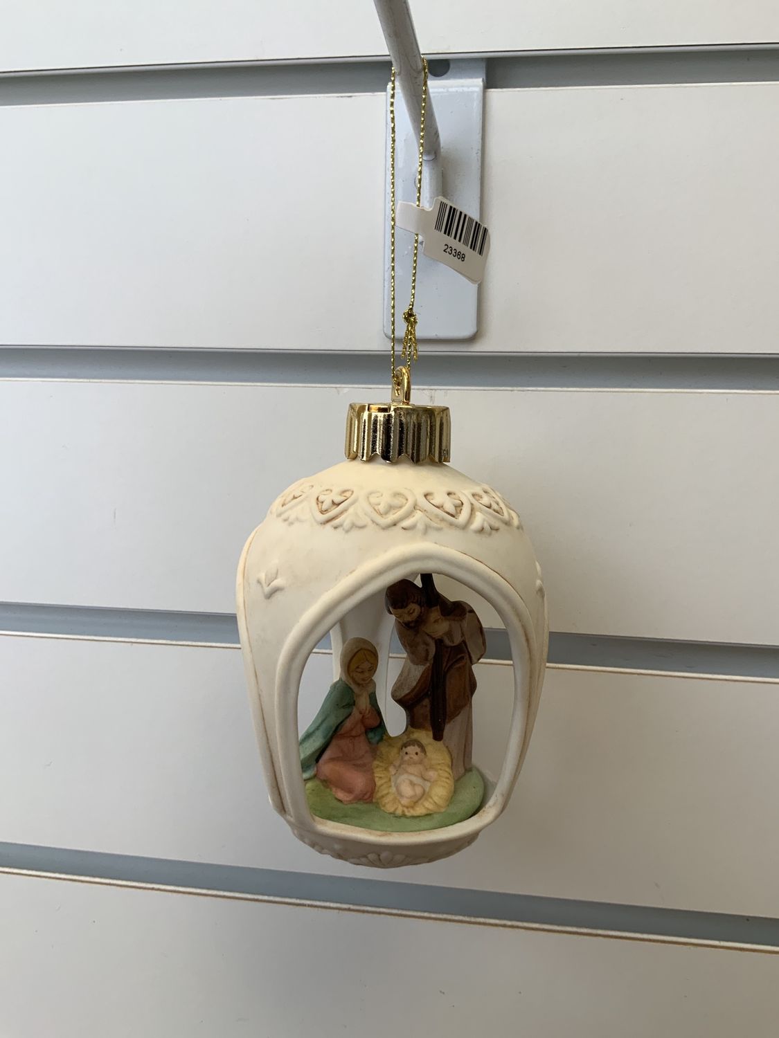 Ornament, Holy Family 4" porcelai
