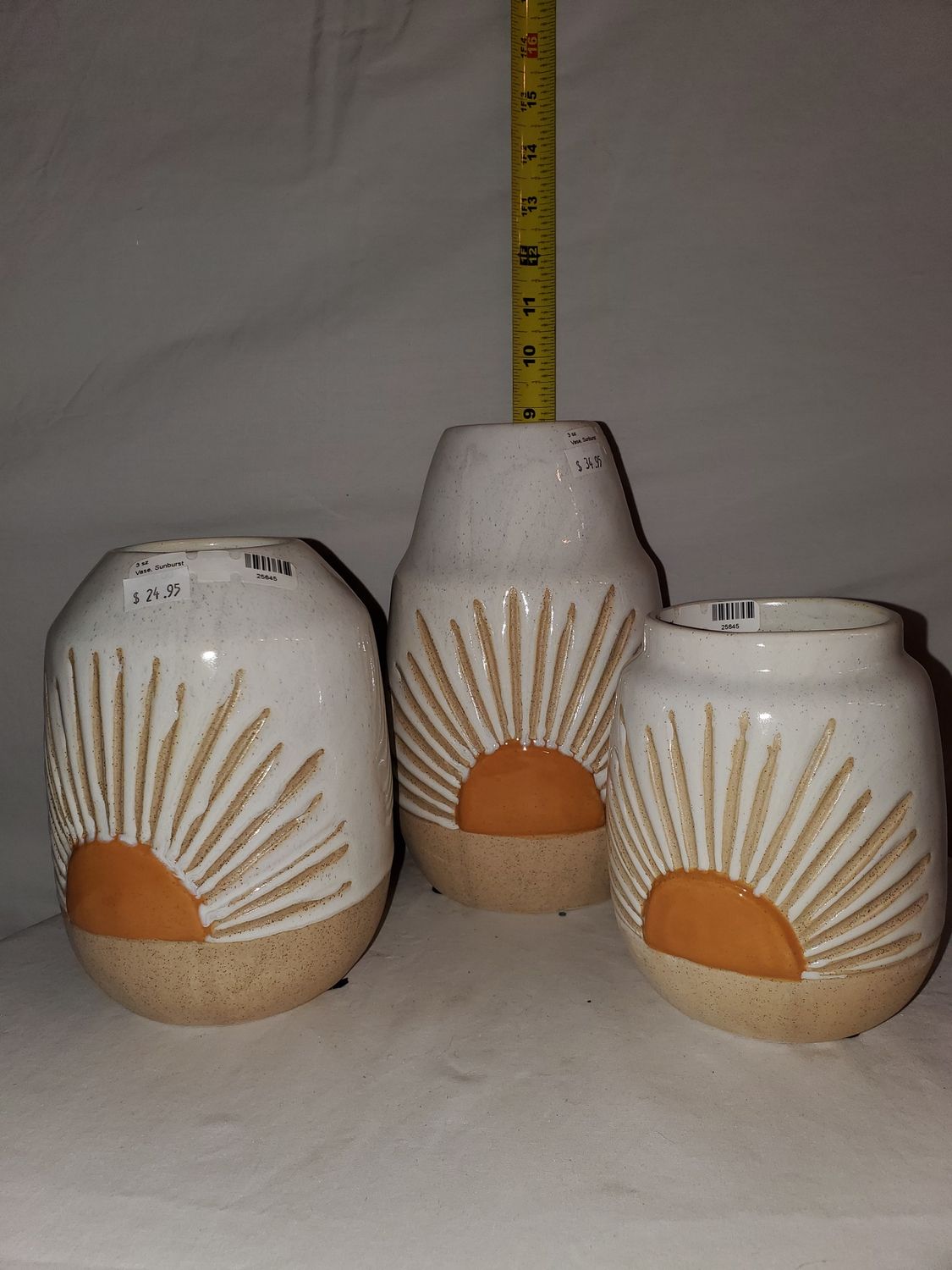 Vase, Sunburst 3 sz