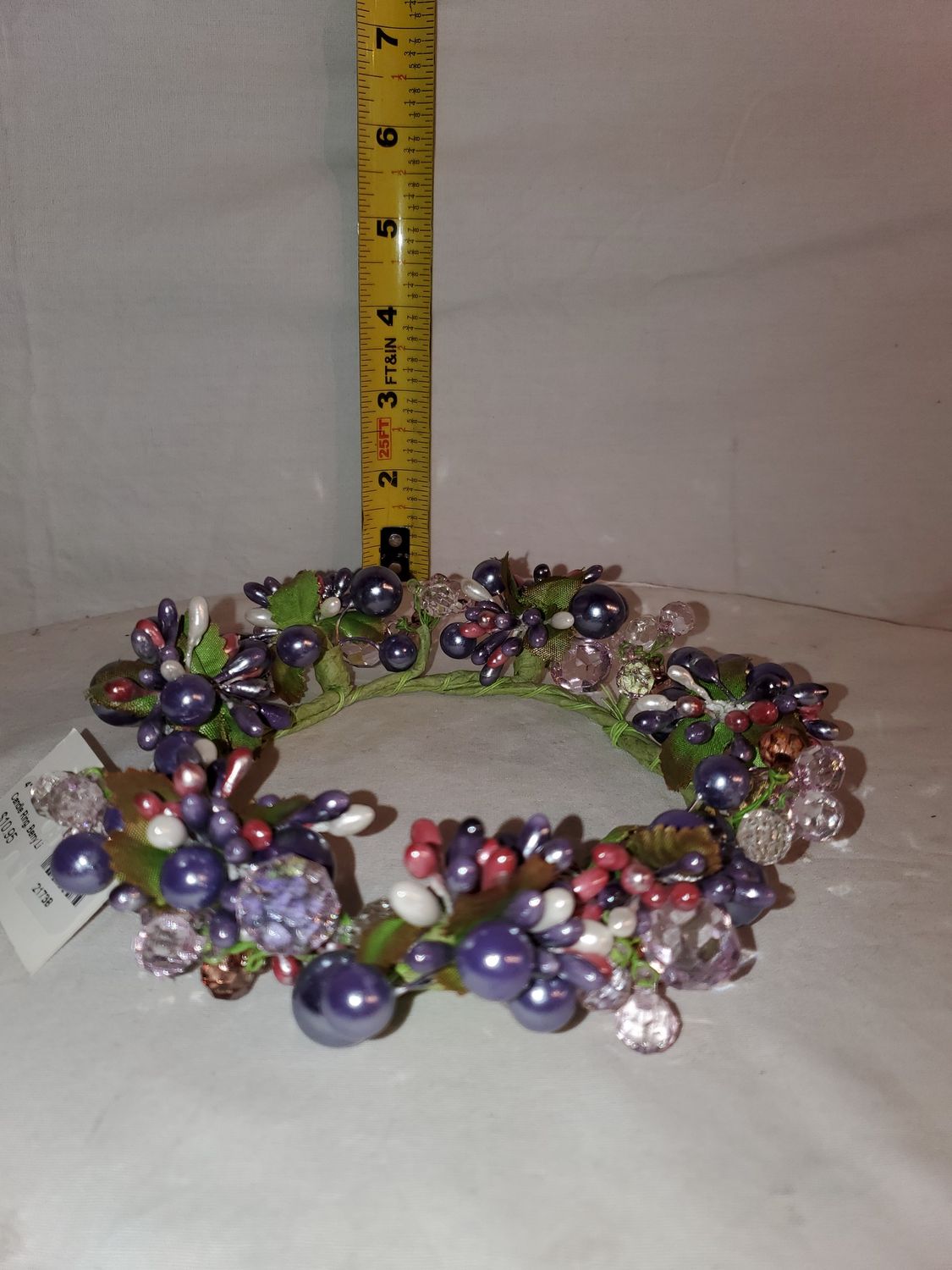 Candle Ring, Berry Lilac 4"
