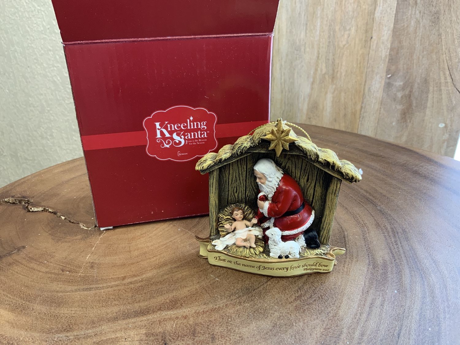 Ornament, Kneeling Santa 3.5"