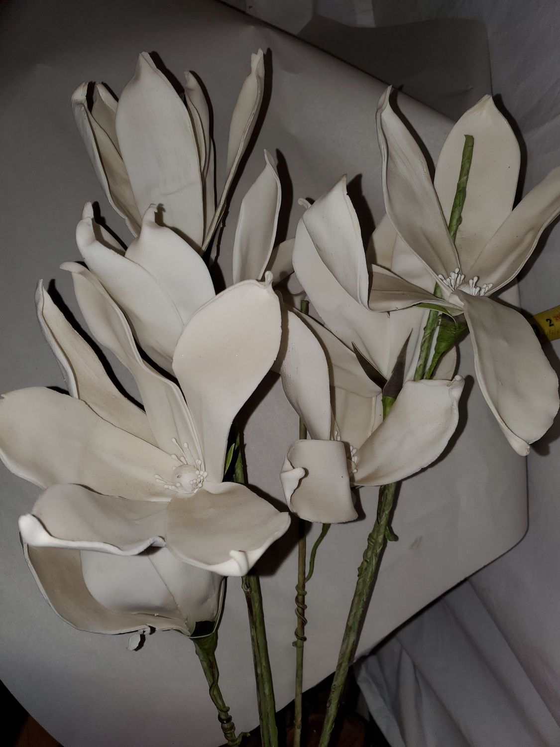 Stem White Foam Flower 51"