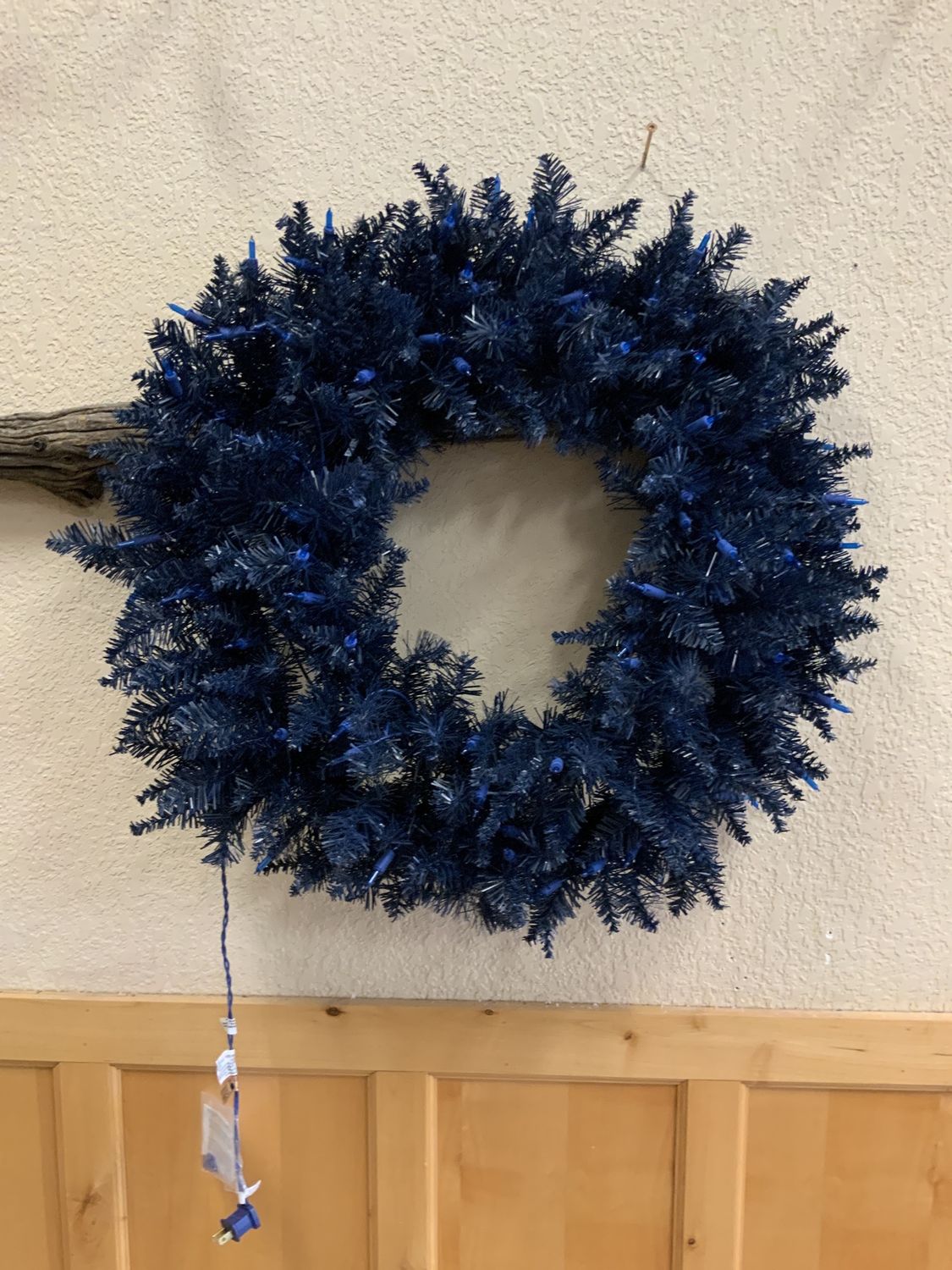 Wreath, Navy Blue 30" LED