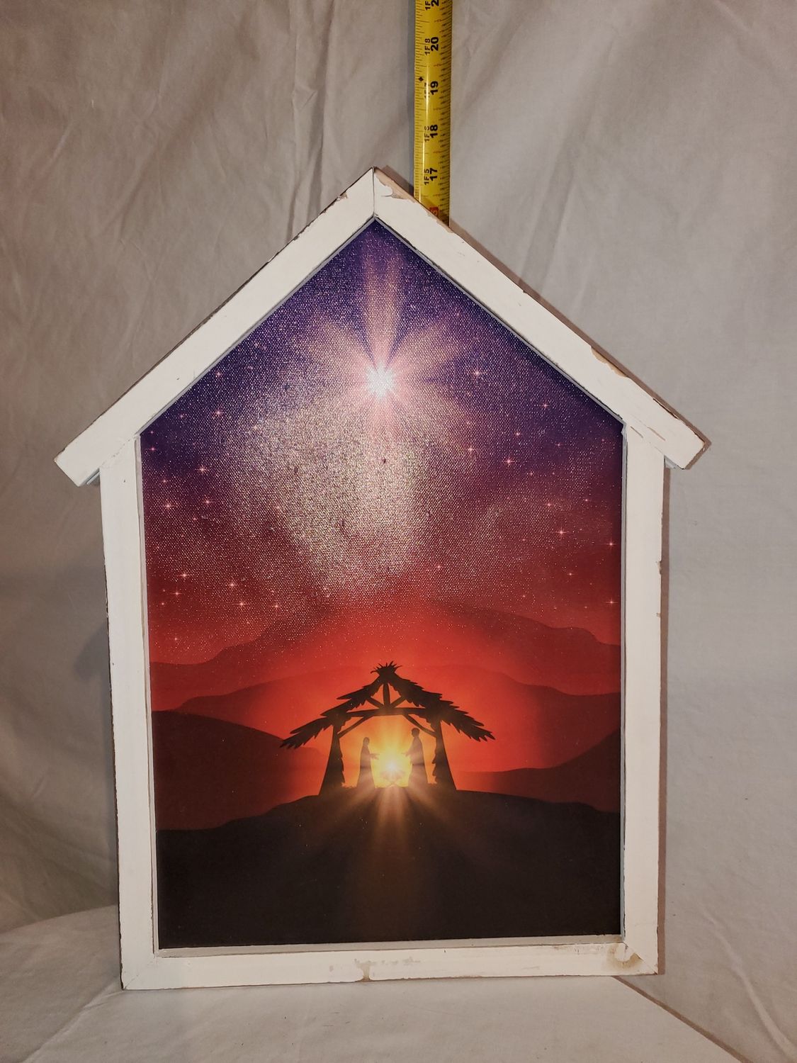 LED Canvas, Miracle in Manger LED B/O