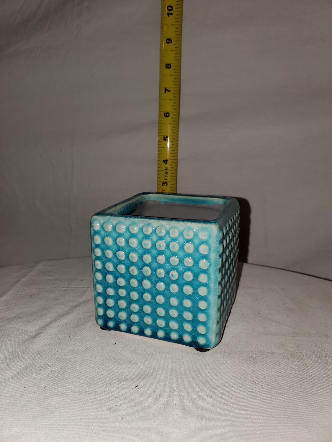 Planter, Dotted Cube xs aqua