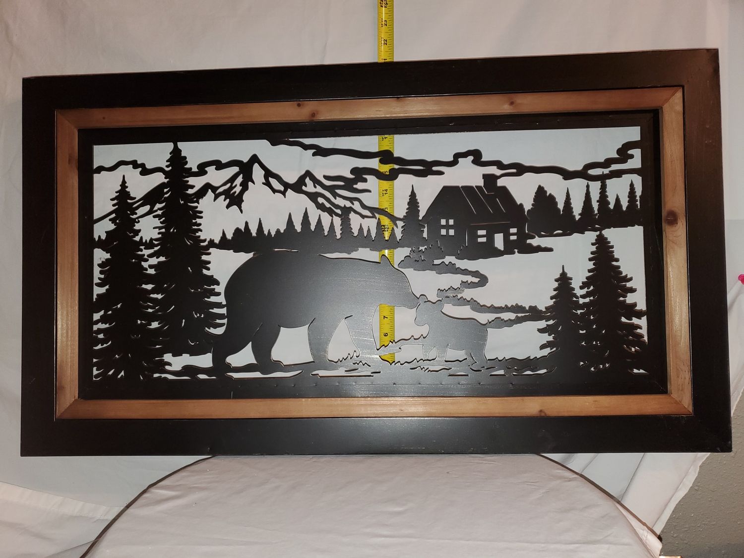 Metal Frame, Bear Scene 36" black