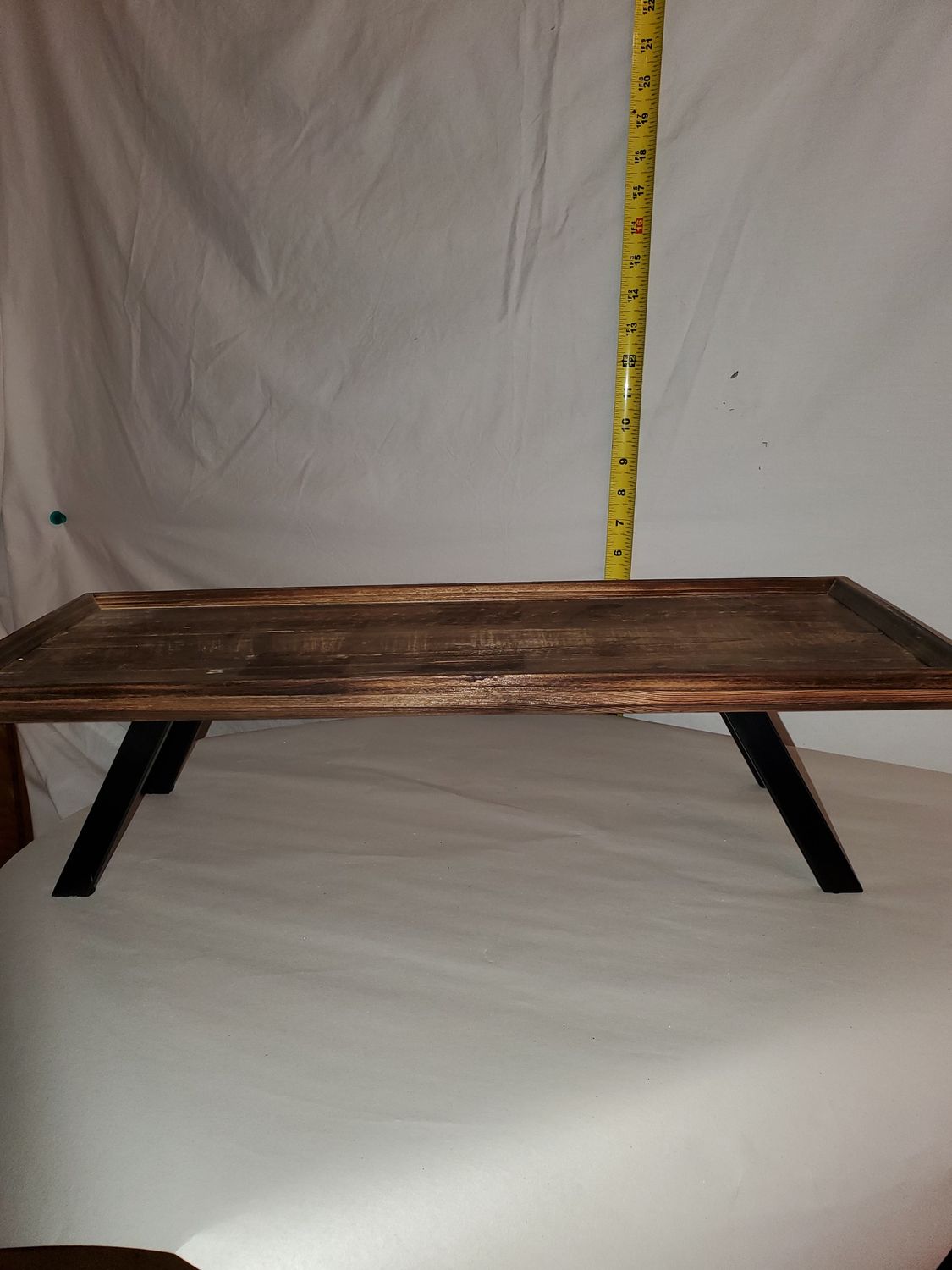 Tray, Iron/Wood 21x9x6