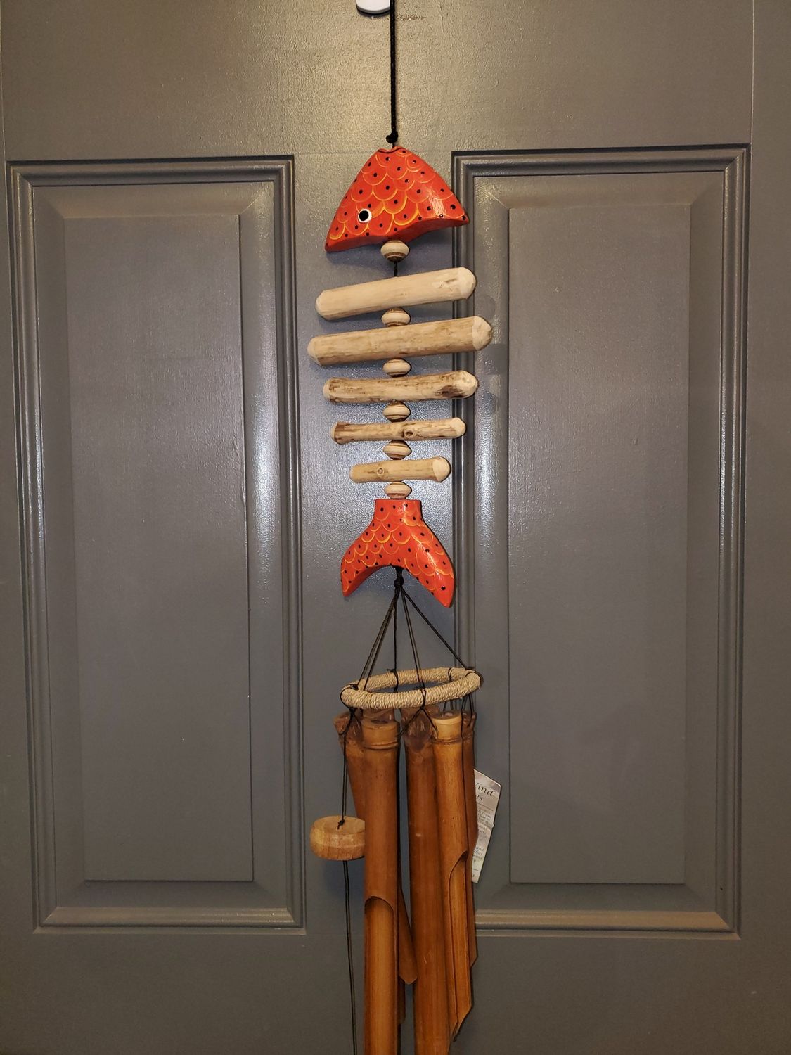 Wind Chime, Koi Orange Bone Fsh bamboo