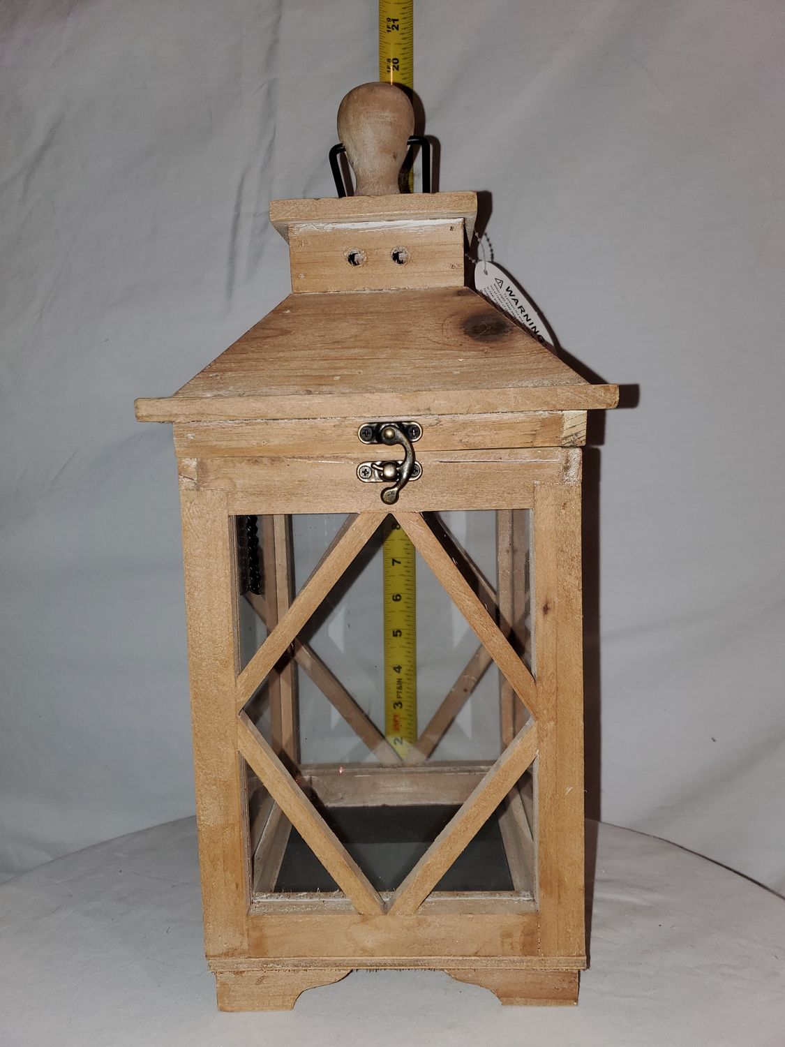 Lantern, Wood Diamond 2 asst