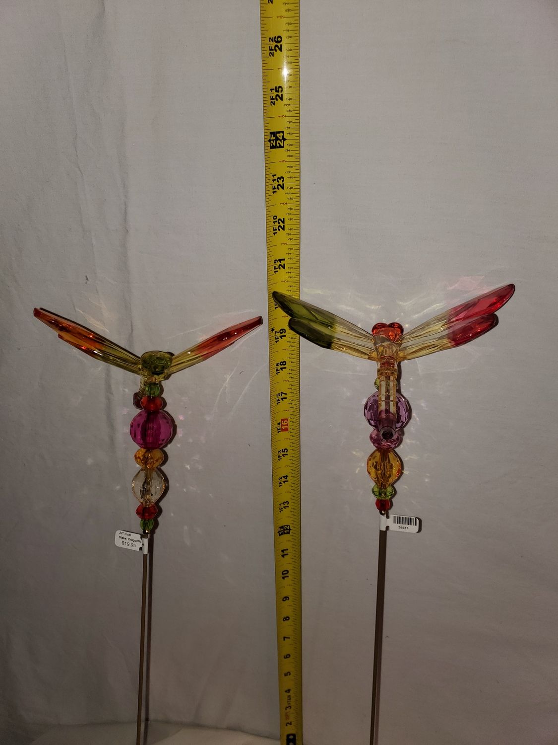 Stake, Dragonfly multicolored 22" multi