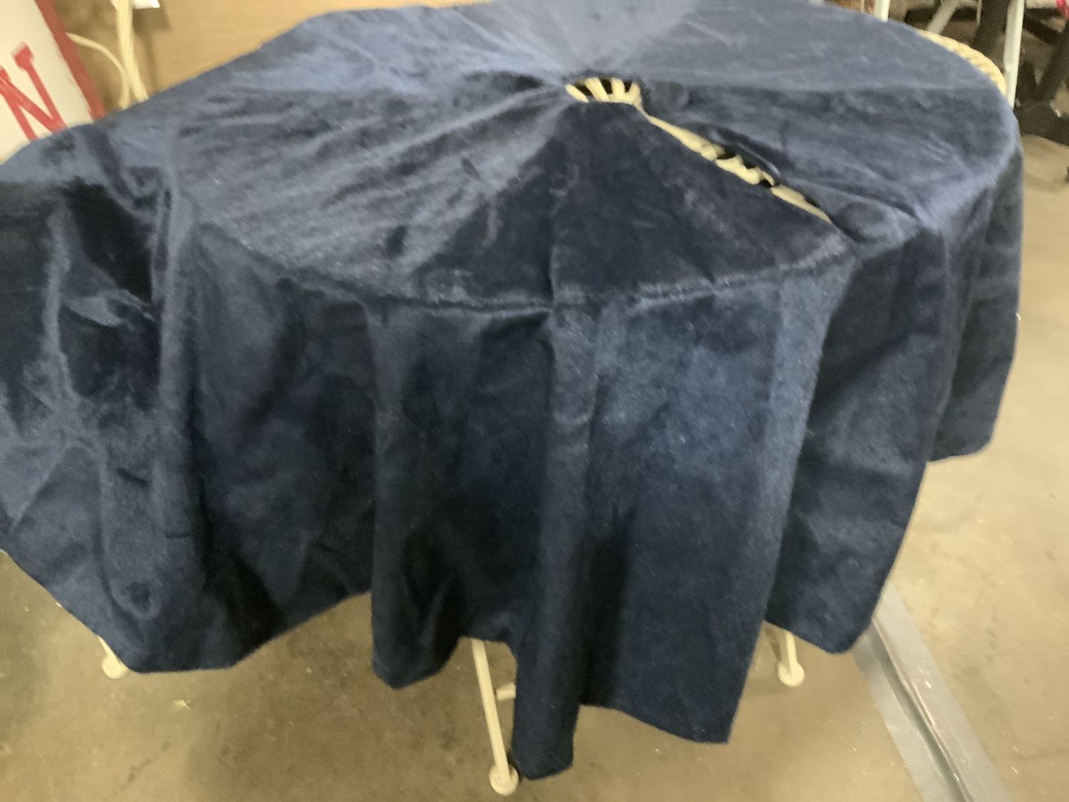 Tree Skirt, Faux Horsehair 64" Cobalt