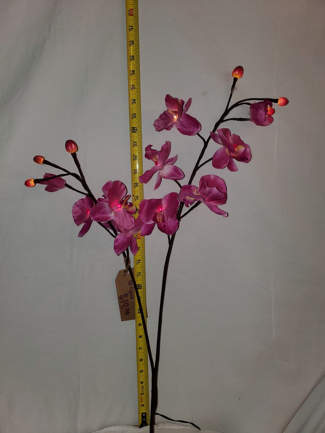 LED Stem, Pink Orchid 16Light