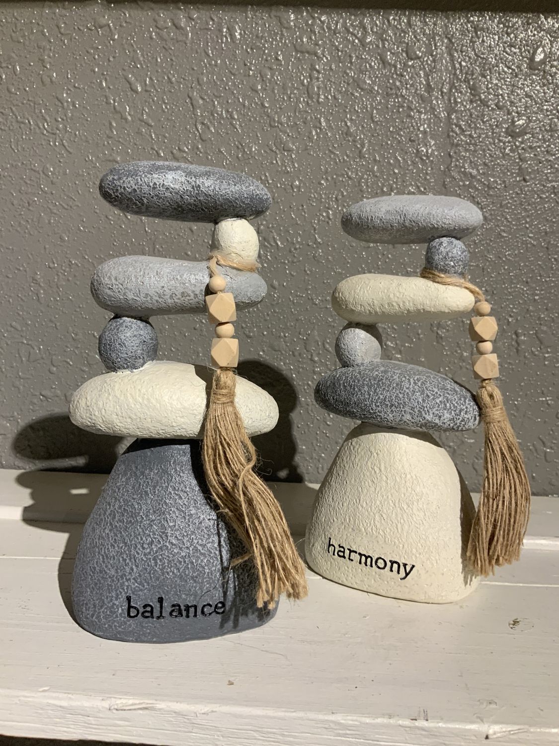 Zen Garden, Stacked Rock w/Tassel