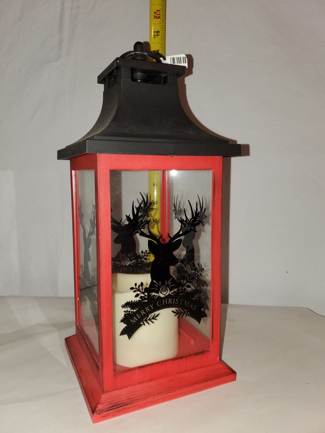 Lantern, Black Deer red metal