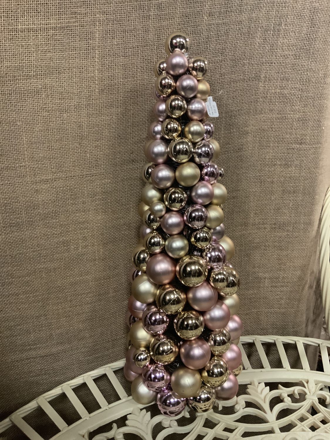 Tree, Cone Pink/Champagne 18" Pnk/Chmp