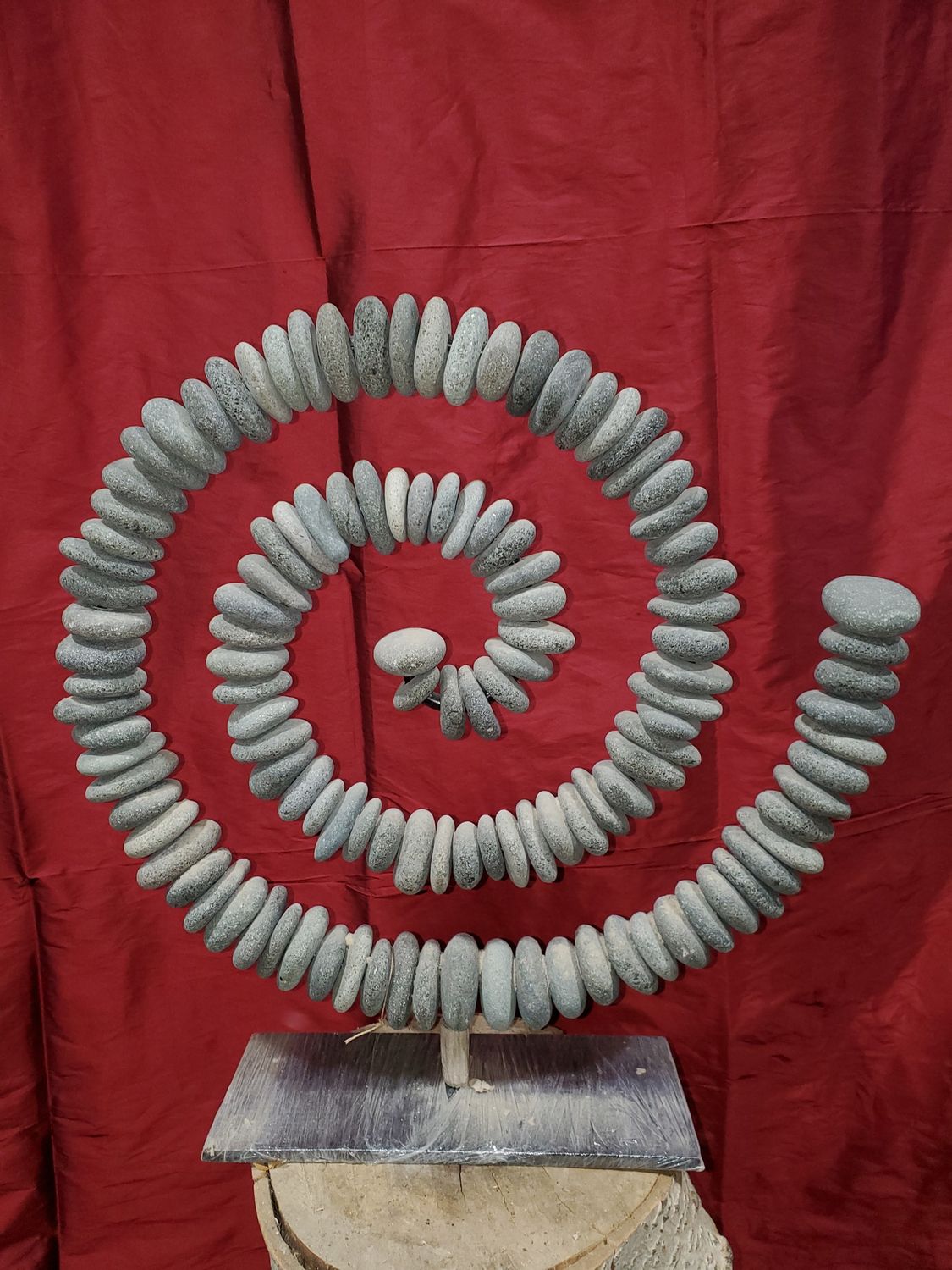 Stone Spiral on Stand 24x28