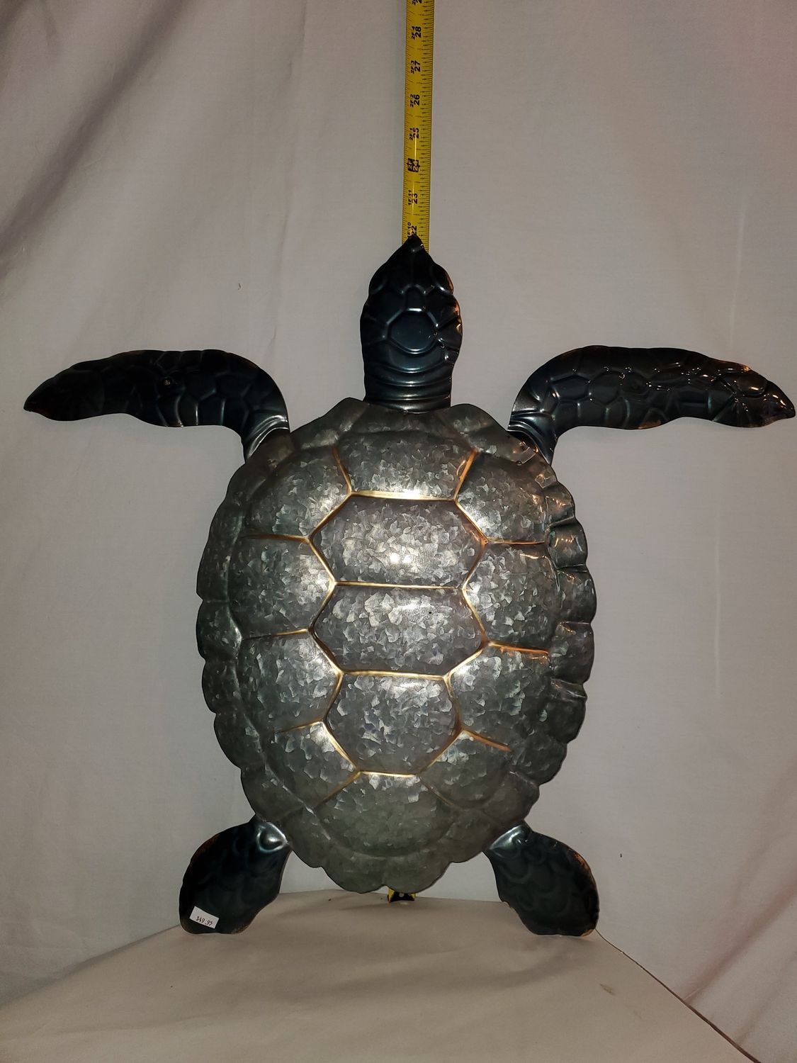Plaque, Metal Turtle 25"