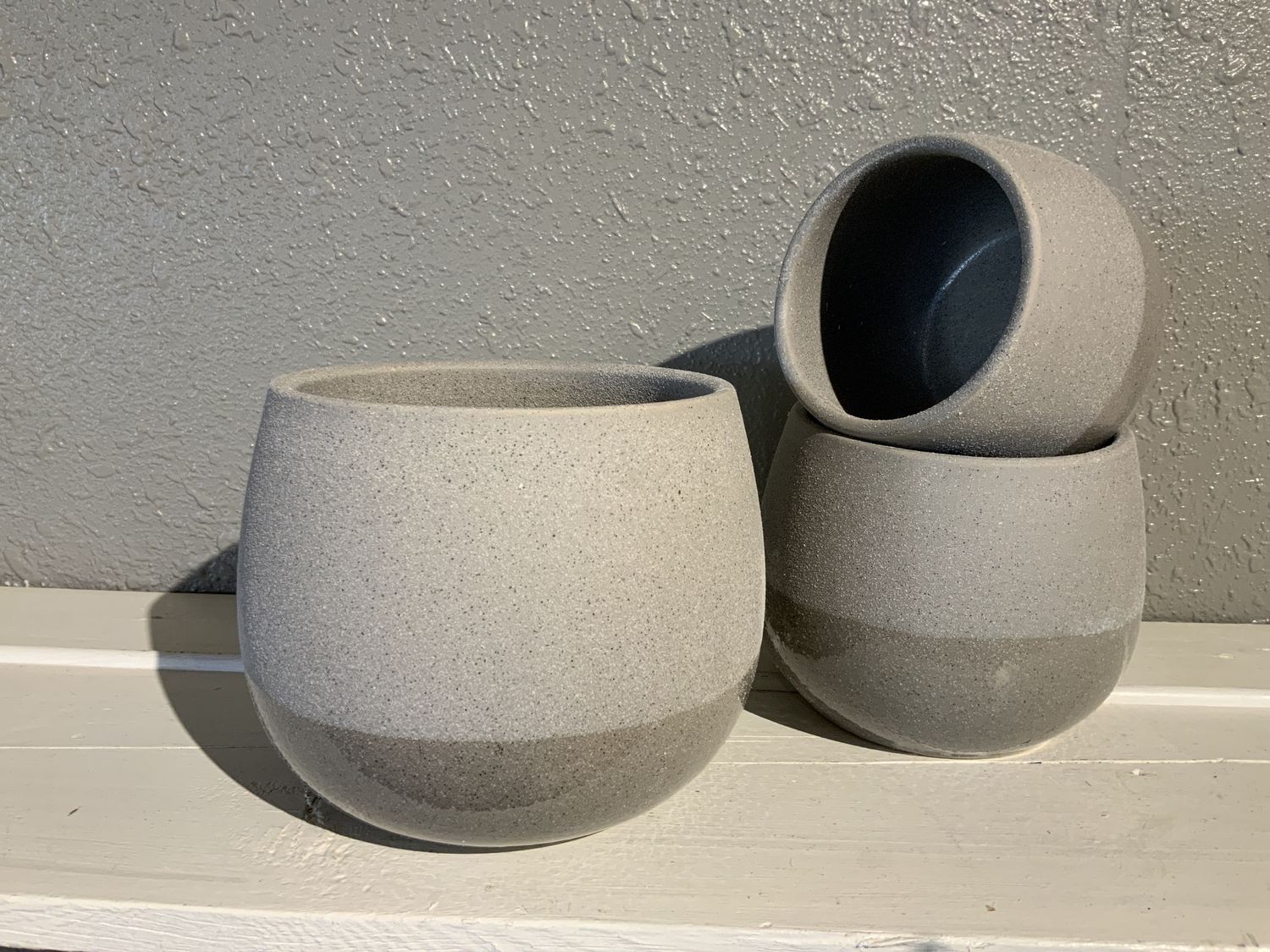 Planter, 2 Tone Gray