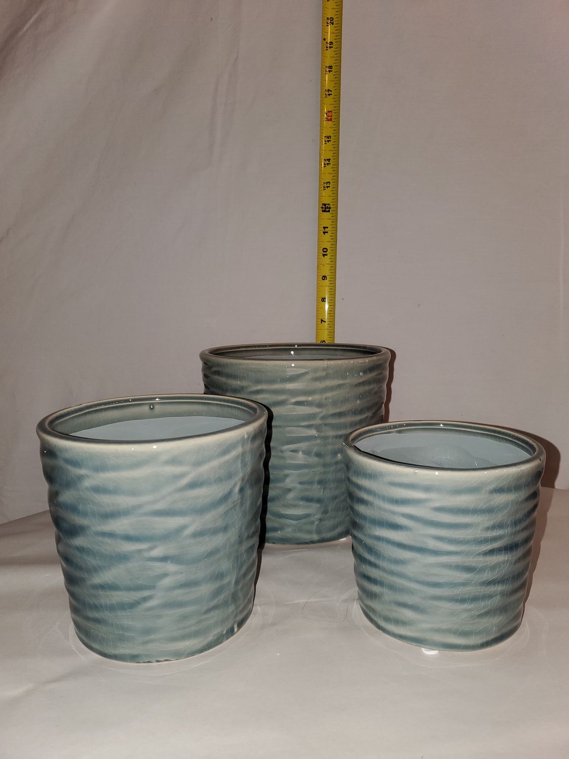Planter, Blue Wave 3 sizes