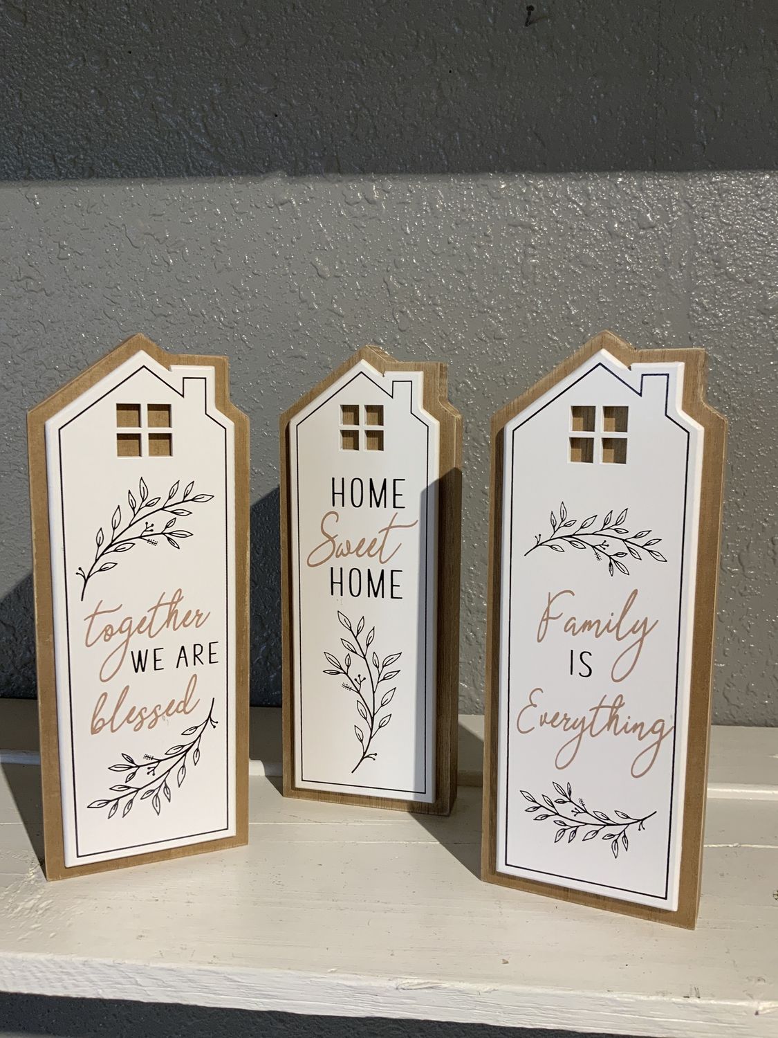 Sign, Wood House Shaped