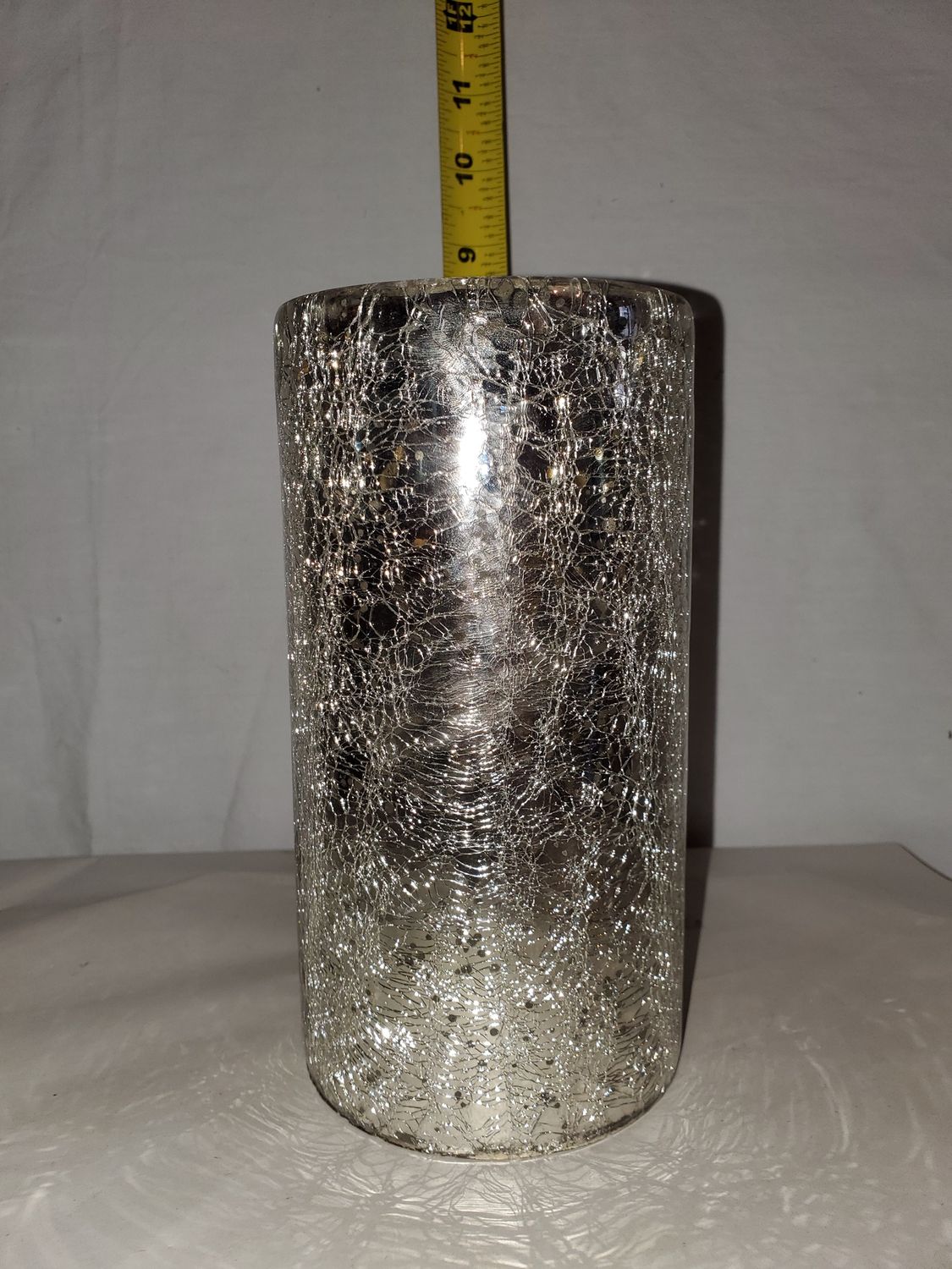 Cylinder, Silver Glass crackled